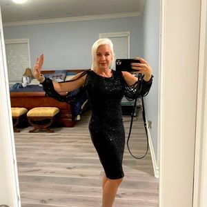 Gorgeous Black Sequin Dress